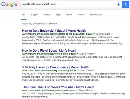 mens health search