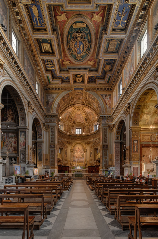 a large church with a large ceiling