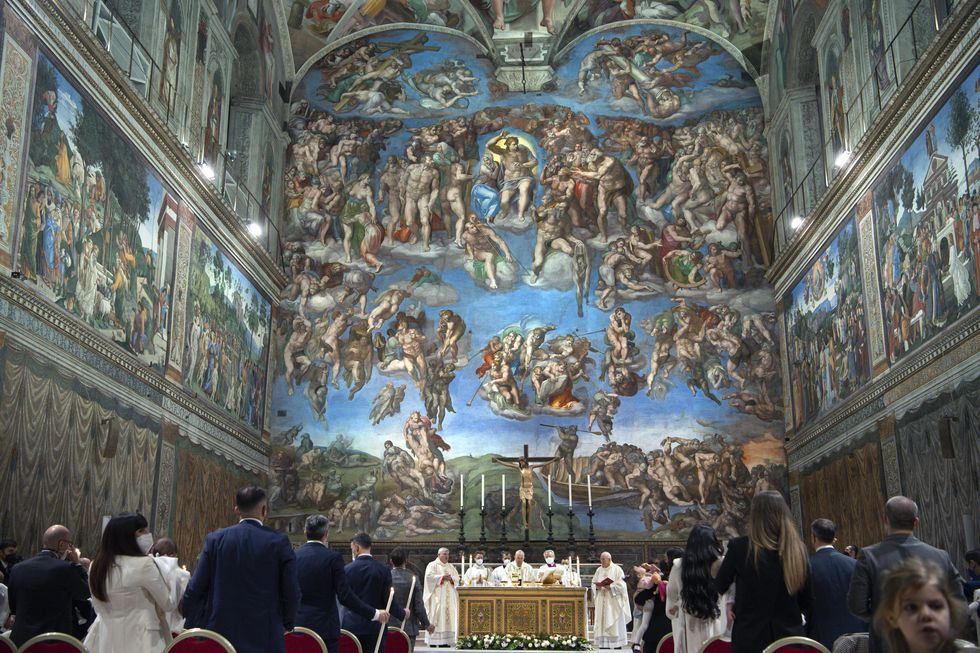 pope francis baptism ceremony in the sistine chapel