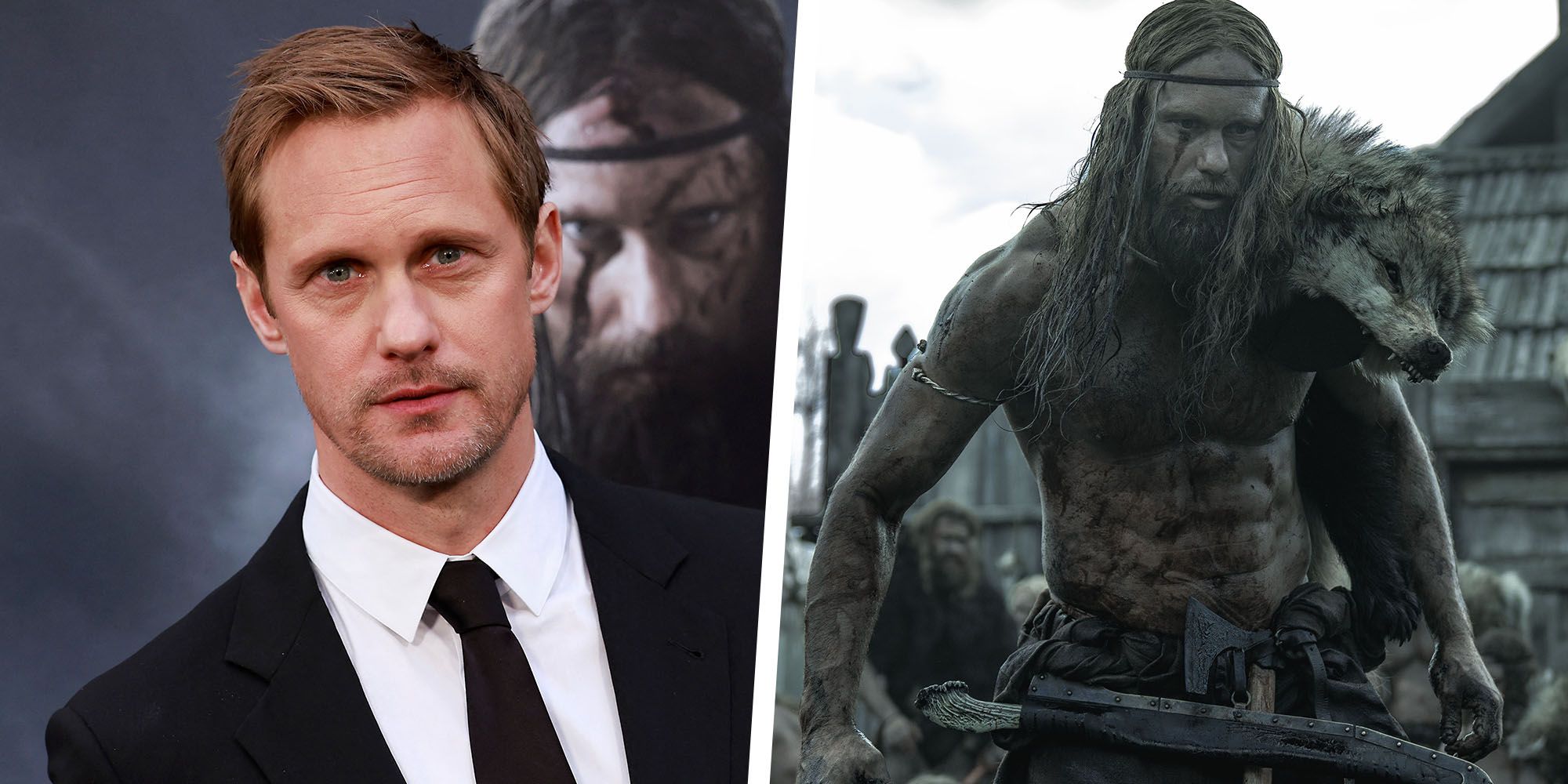 Alexander Skarsgard's Ax-Throwing Skills Tested at The Northman