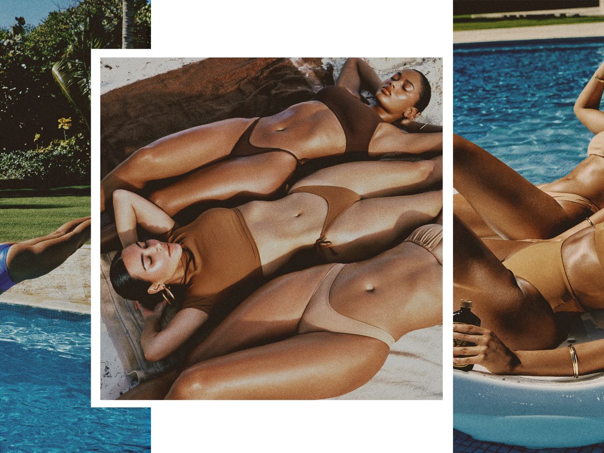 Skims just dropped more swim styles: shop the metallic collection