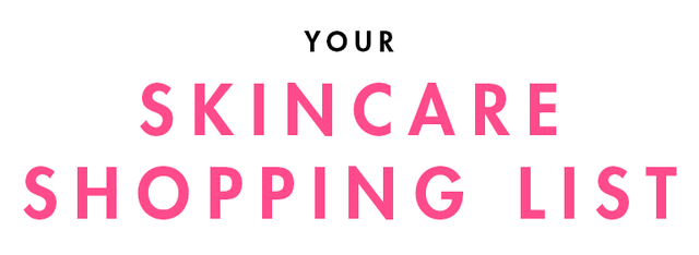 skincare shopping list
