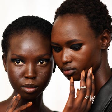 Bisabolol skincrae a close up image of two women with their hands on their chins.