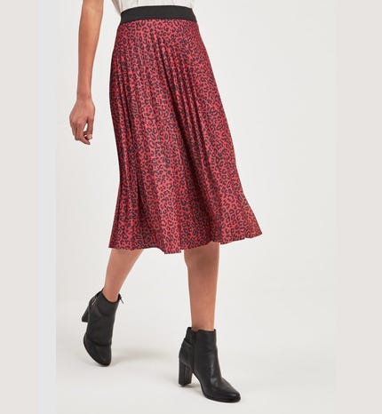 Next animal print pleated skirt