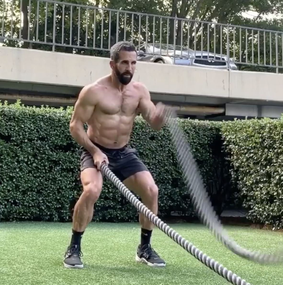 This Battle Rope Burner Cardio Workout Is Great For Men Over 40