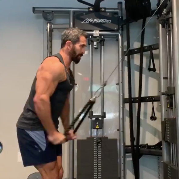 This Cable Machine Arms and Lats Workout Is Great for Men Over 40