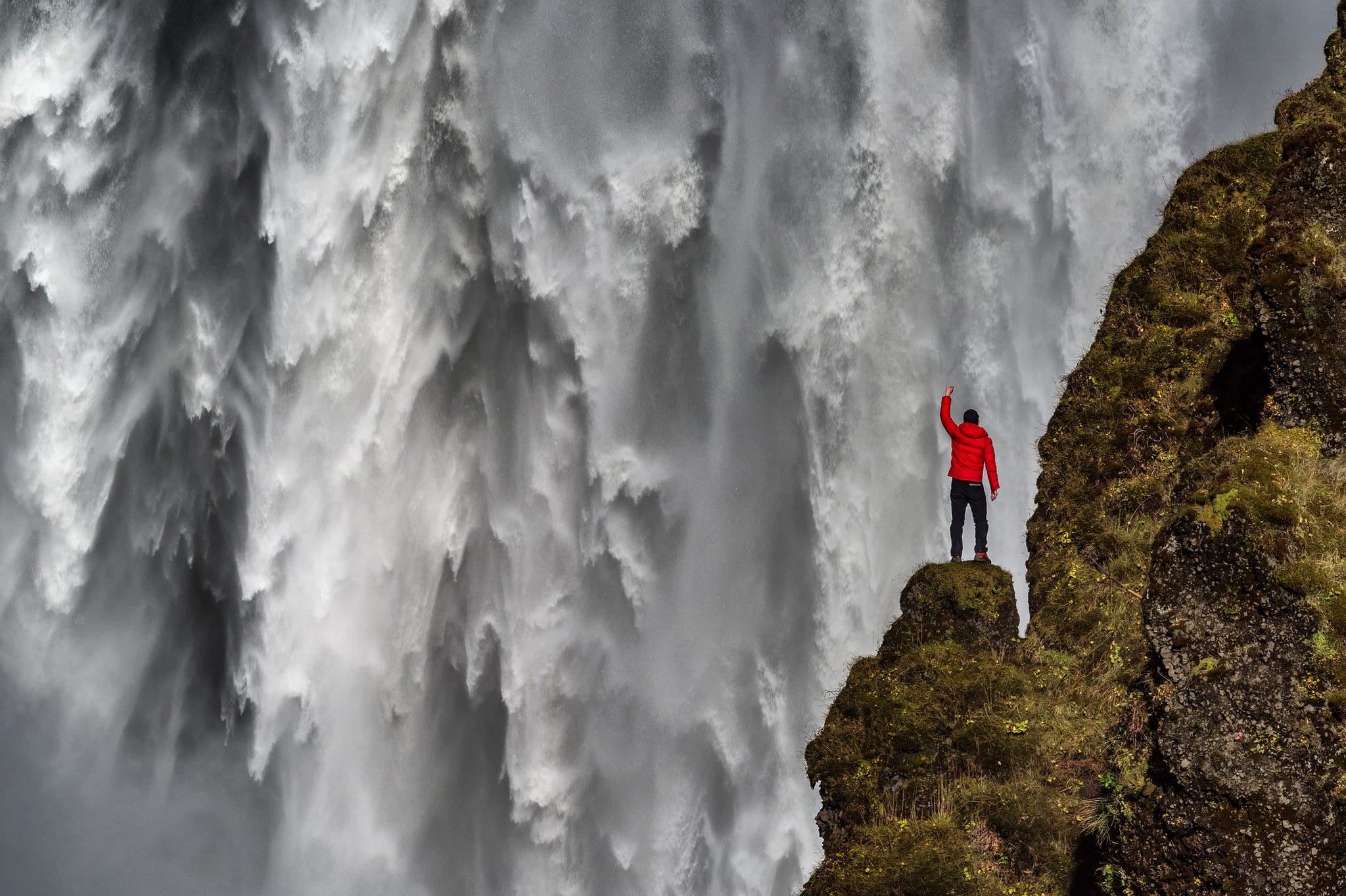 skogafoss waterfall at the skoga river , iceland