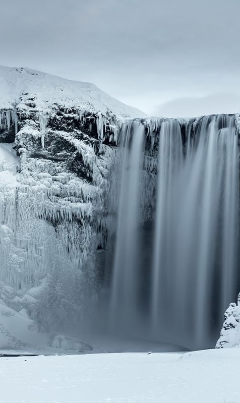 Game of Thrones Filming Locations - Skogafoss waterfall in Winter, Iceland