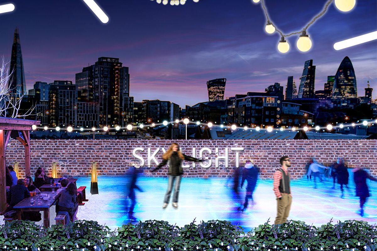 Skylight ice rink
