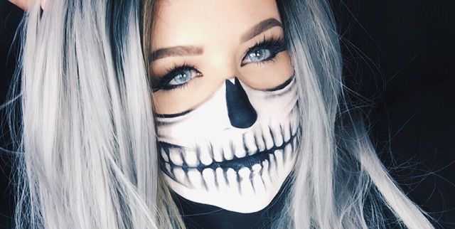 Ripples Onkel eller Mister hjælpe Skeleton Face Paint Tutorial for Halloween 2021 — Pretty Skeleton Makeup  Easy