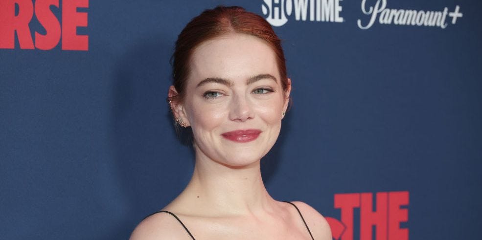 Emma Stone Is Chic in a Sheer Black Dress with Spaghetti Straps