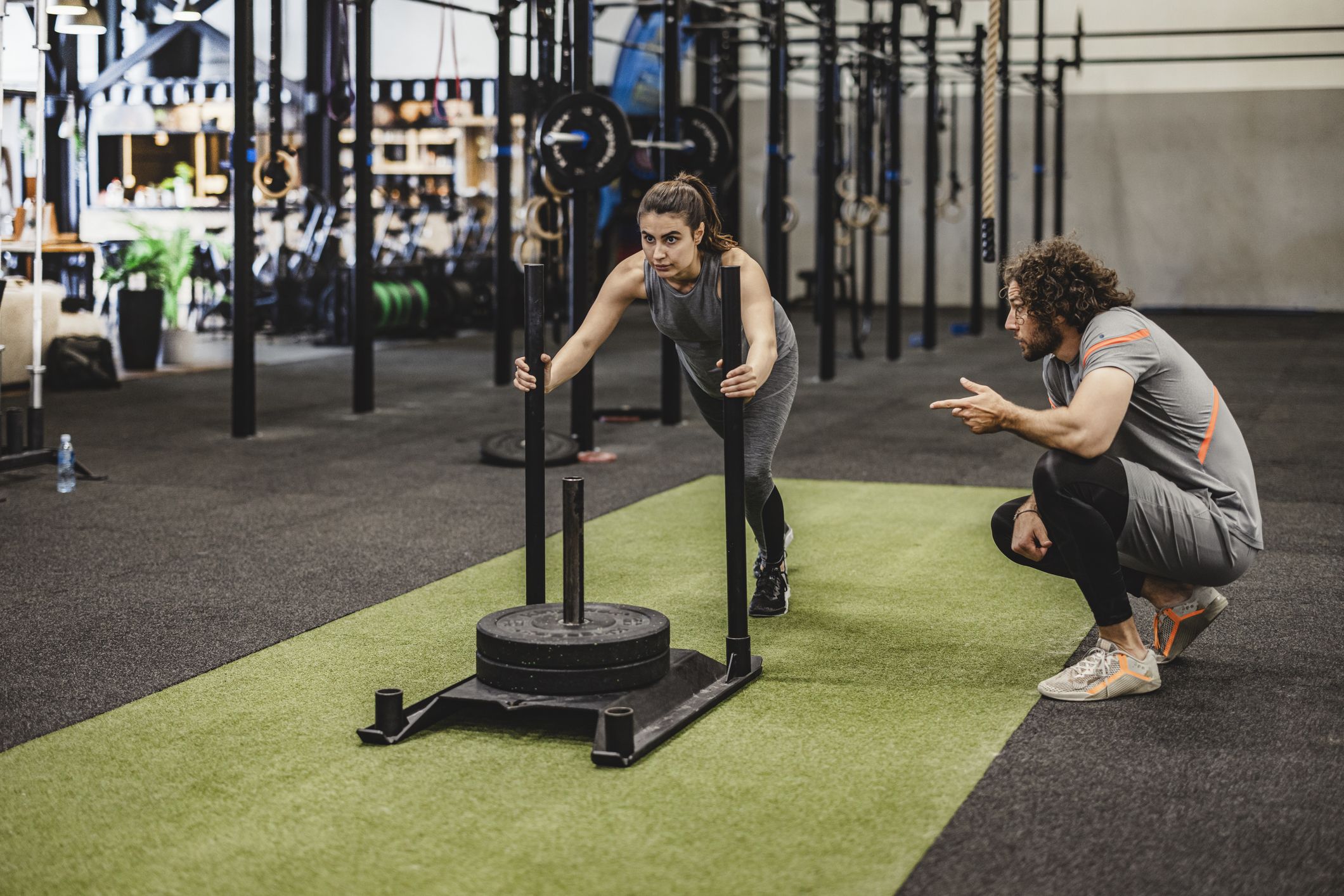 How to sled push properly Form tips mistakes muscles worked