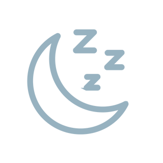 sleep symbol represented by a crescent moon and sleep zs