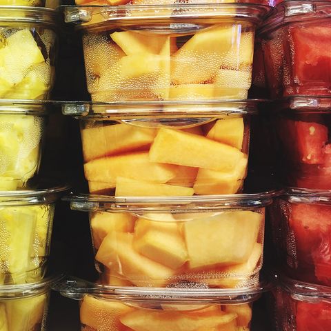 Pre-sliced fruits and veggies