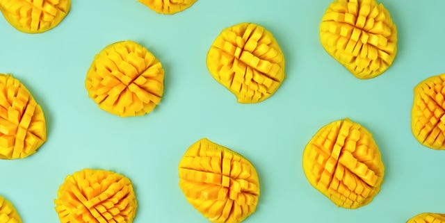 Sliced Mangos in Polka Dot Pattern