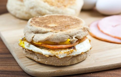 Reduced-Fat Turkey Bacon And Egg-White Breakfast Sandwich