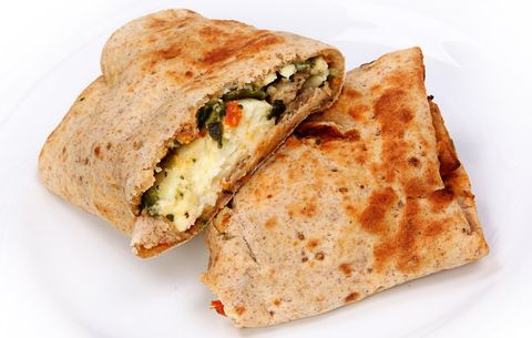 Egg White, Spinach, And Feta Wrap