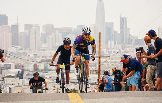 Cycling, Cycle sport, Bicycle, Vehicle, Recreation, Road cycling, Endurance sports, Yellow, Sports, Individual sports, 