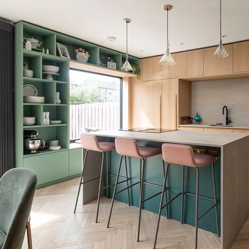 bold colour choices pay off in edinburgh home kitchen renovation