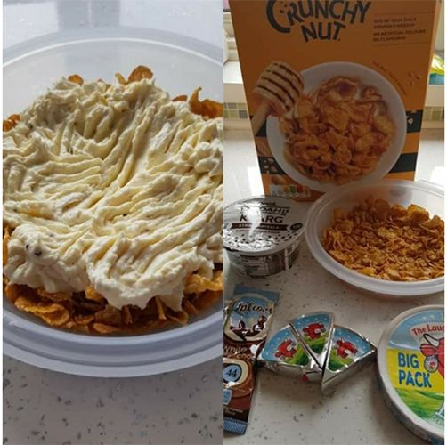 Trying Lidl's version of Crunchy Nut Clusters with chocolate curls