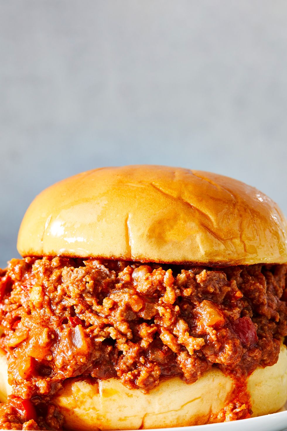 sloppy joes served on a toasted bun with chips