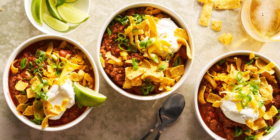 beef chili in a slow cooker