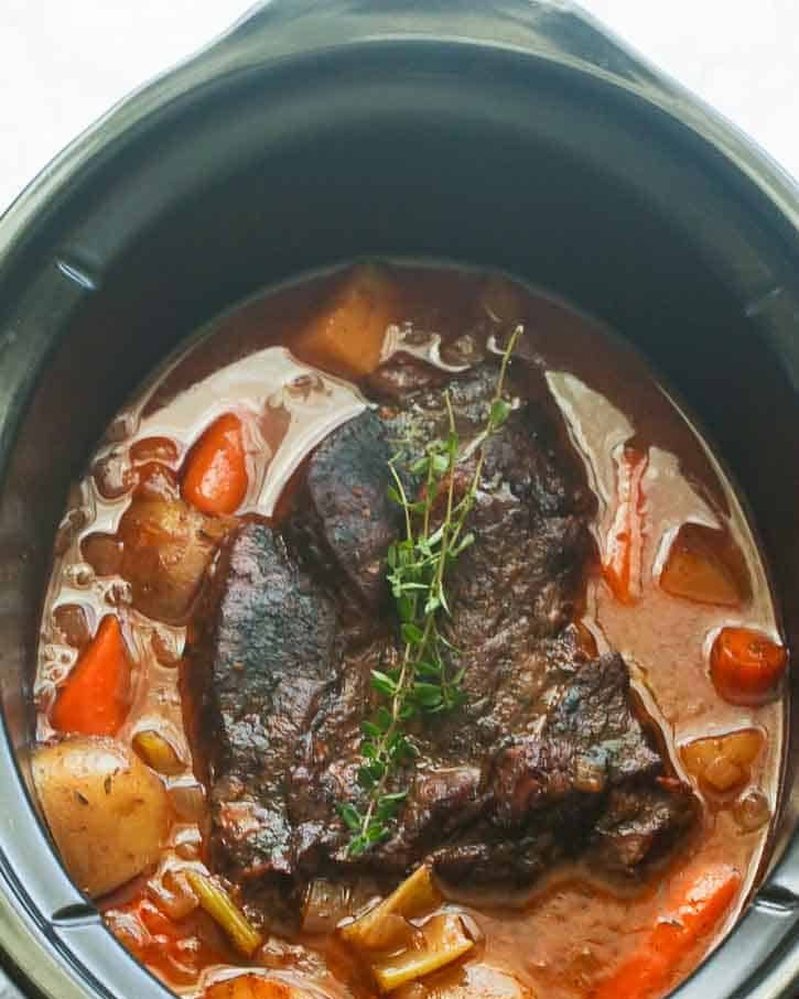 Crockpot Beef Bourguignon 🍷recipe below 🍷 On a cold winter's day, th, Beef Crock-Pot Recipe