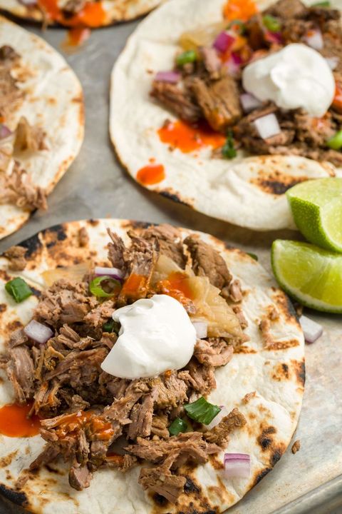 slow cooker pulled beef tacos