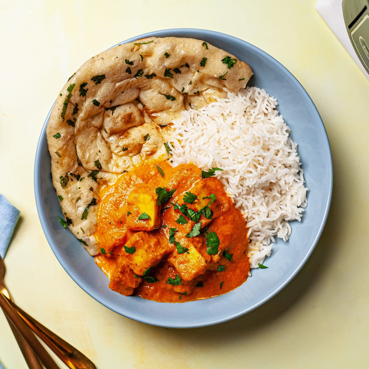 Slow cooker butter halloumi curry