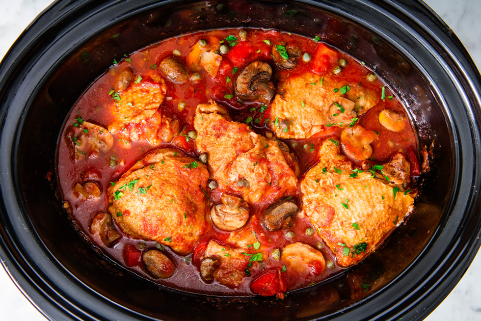 Best Slow-Cooker Chicken Cacciatore Recipe - How to Make Slow-Cooker ...