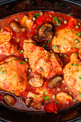 slow cooker chicken cacciatore