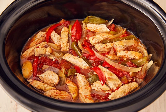 slow cooker chicken fajitas horizontal