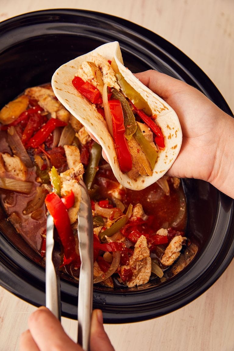 slow cooker chicken fajitas
