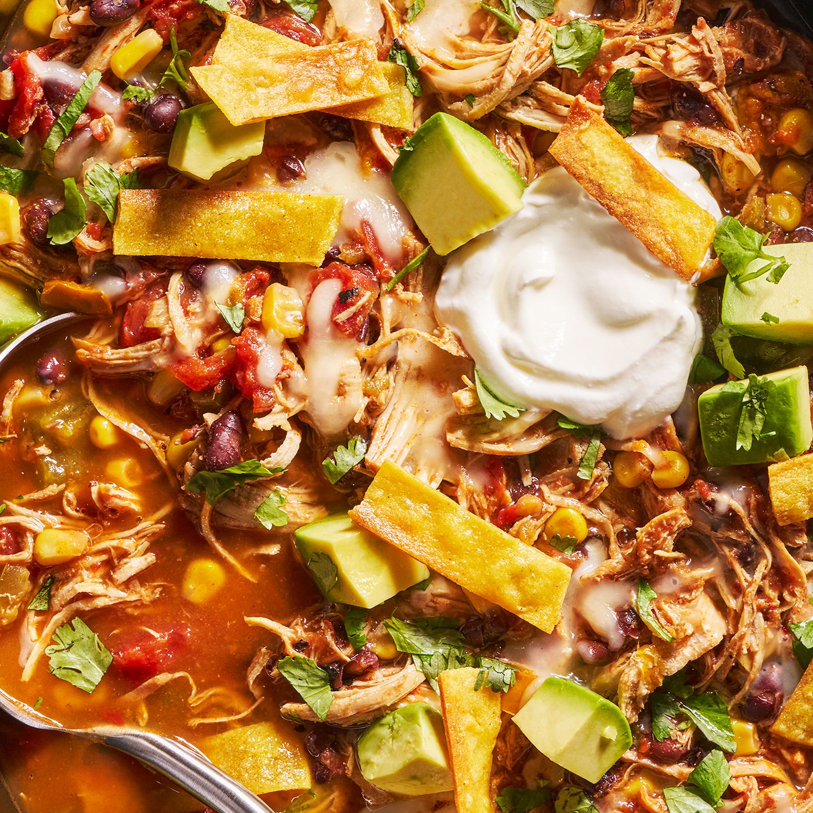 Slow Cooker Chicken Tortilla Soup - The Magical Slow Cooker