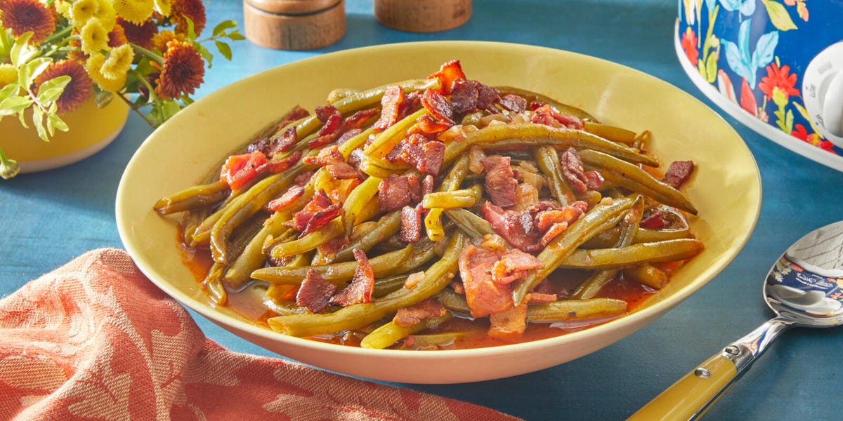 Crock Pot Green Beans with Bacon - Just 4 Ingredients!