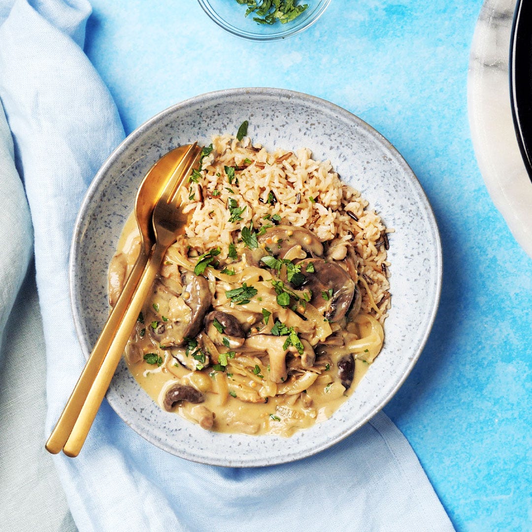 preview for Slow Cooker Mushroom Stroganoff