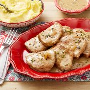 slow cooker pork chops recipe with mashed potatoes and gravy