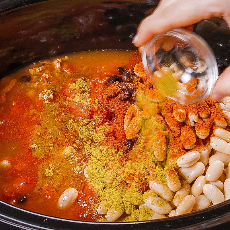 slow cooker turkey chili