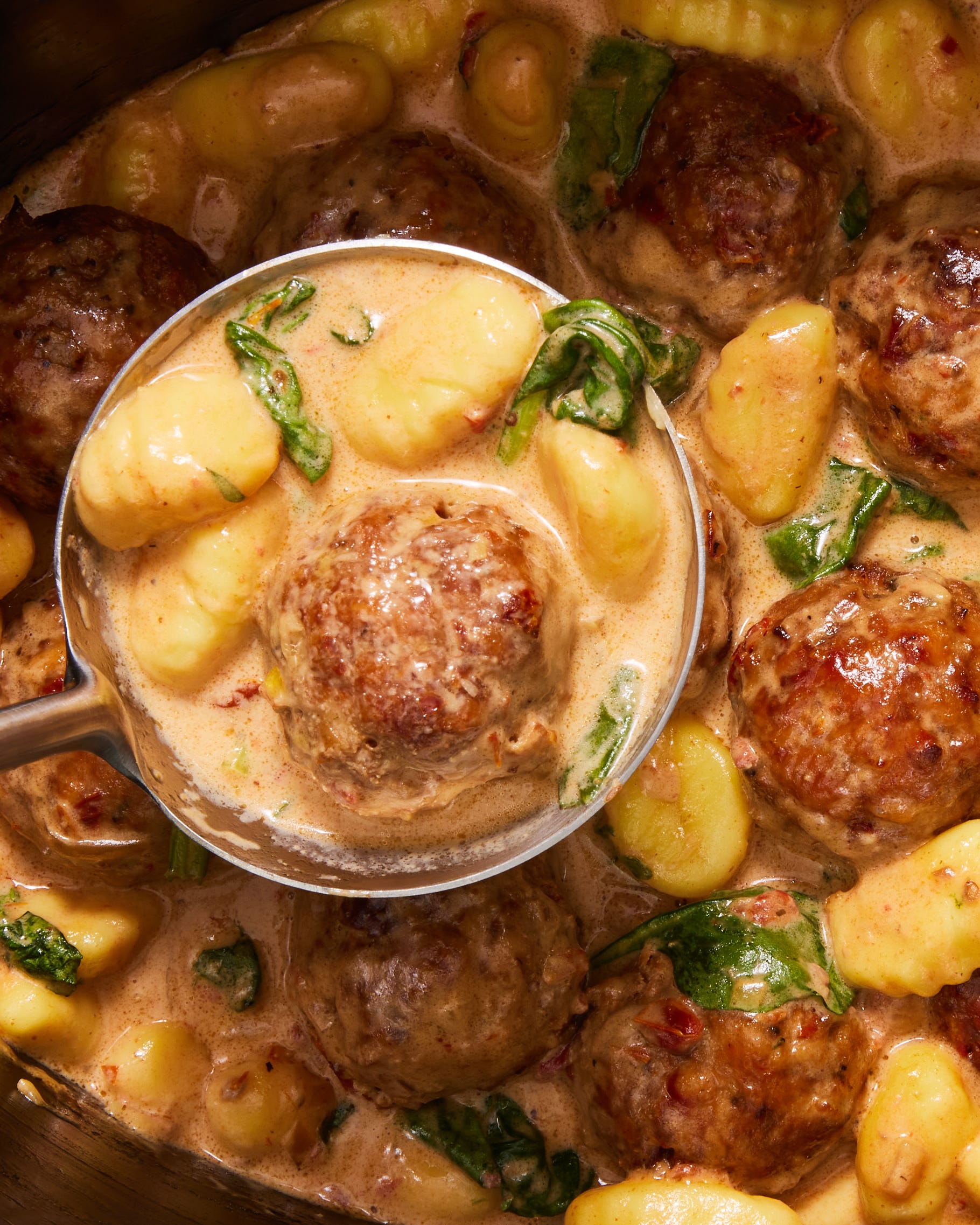 albóndigas de pollo con ñoquis