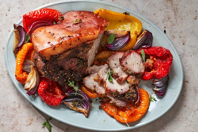 slow roasted pork and peppers