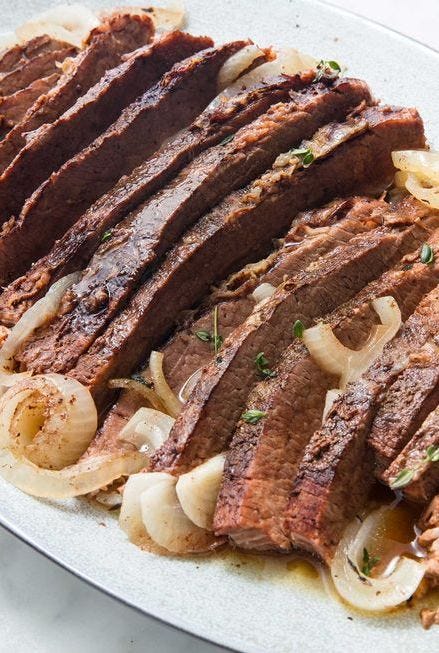 Slow Cooker Red Wine Beef Brisket - The Magical Slow Cooker