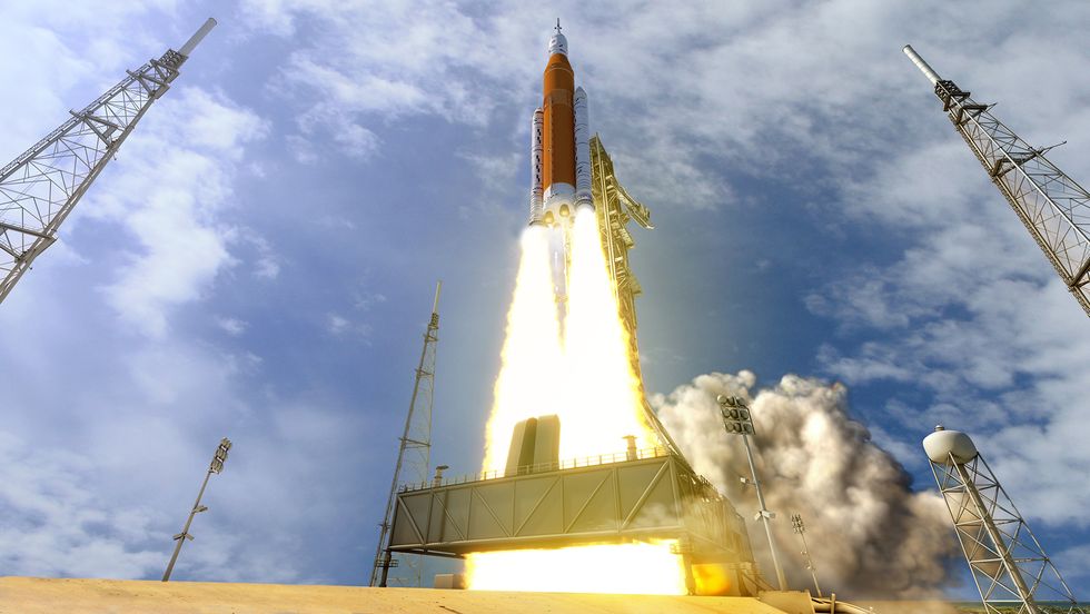 Rocket, space shuttle, Spacecraft, Rocket-powered aircraft, Aerospace engineering, Spaceplane, Sky, Missile, Yellow, Vehicle, 