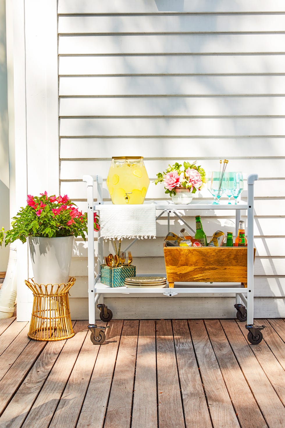 small backyard ideas   bar cart