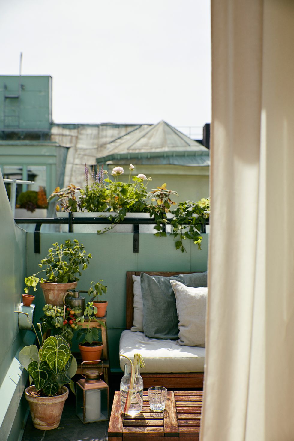 small balcony with plants