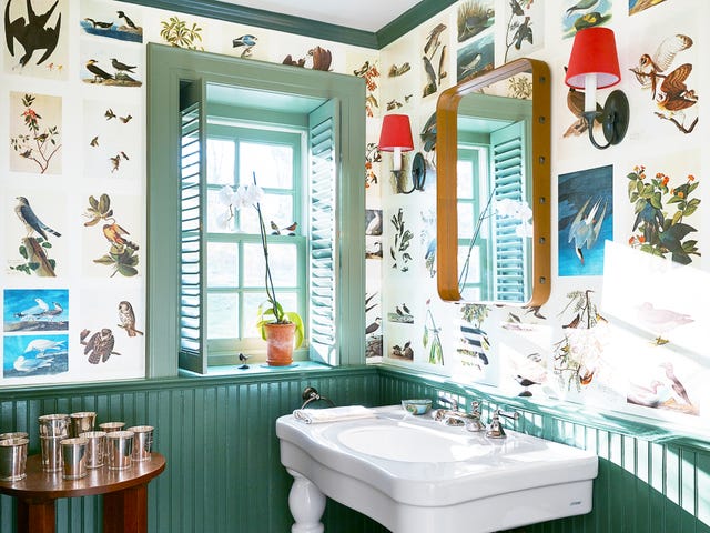 red bathroom color ideas