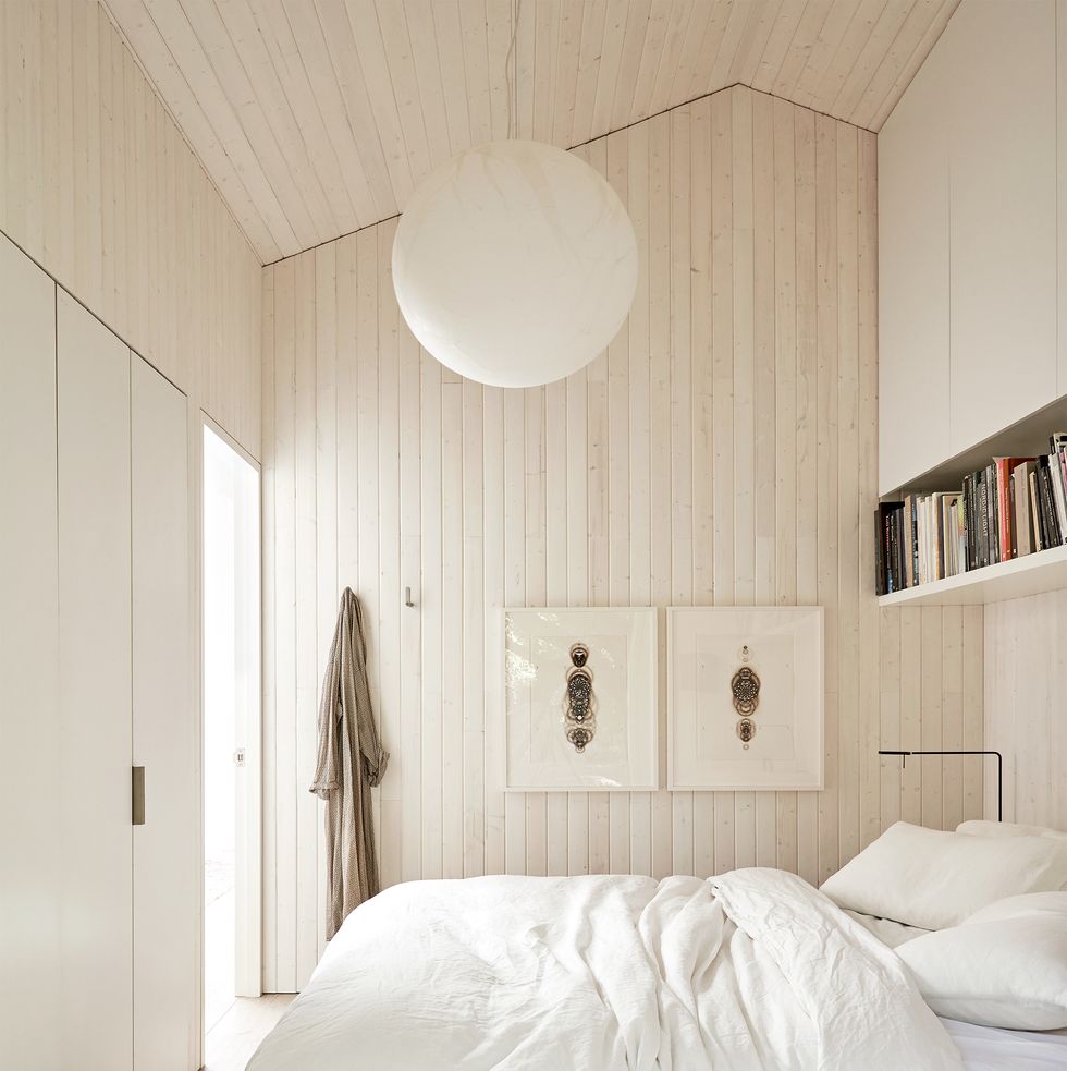 small white contemporary bedroom