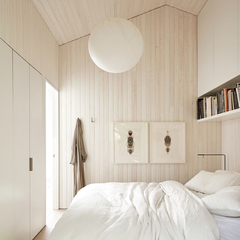 small white contemporary bedroom