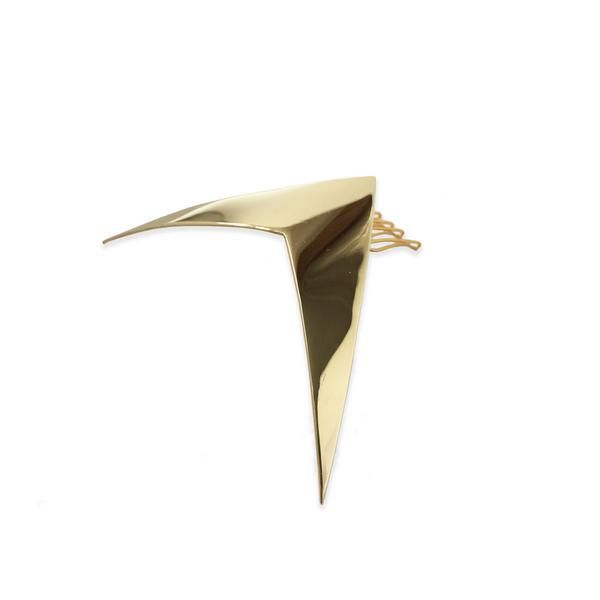 Origami, Metal, Table, Brass, Beige, Art, 