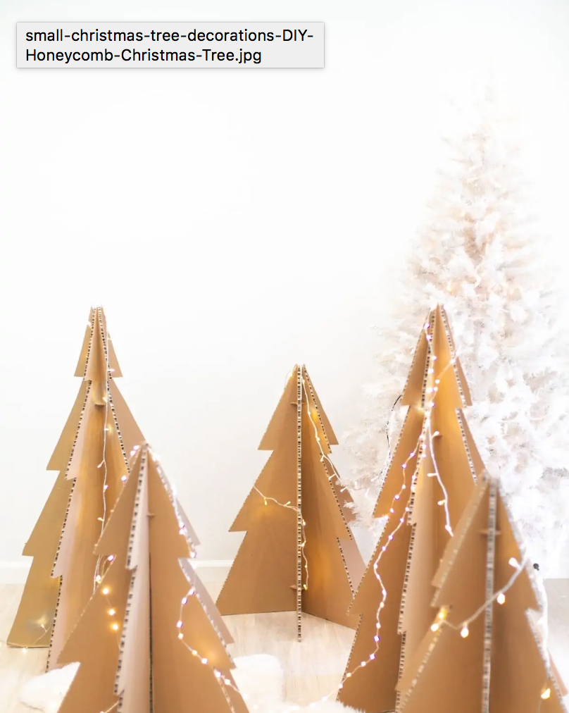 small christmas tree decorations cardboard christmas tree
