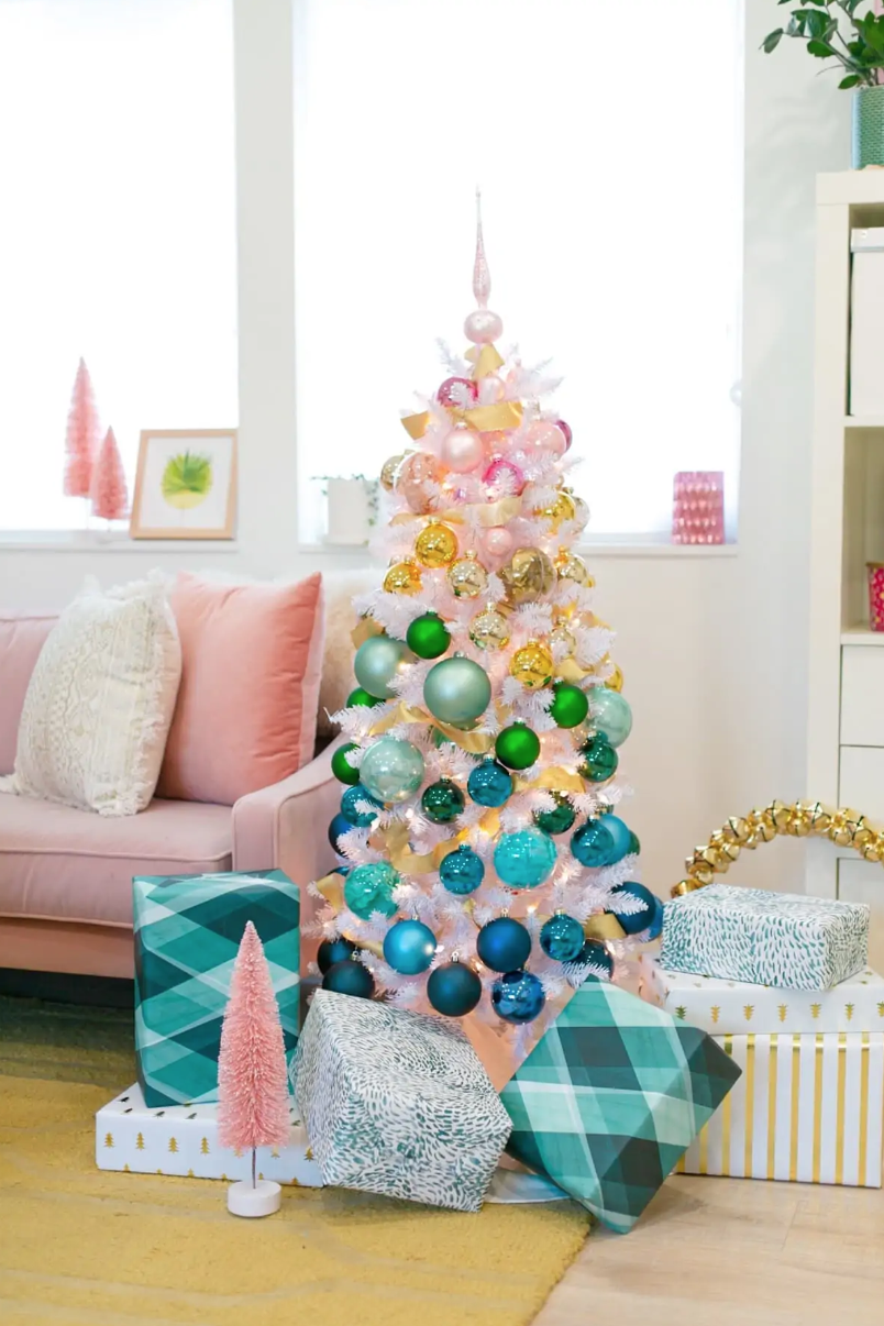15 Feet Christmas Tree Garlands Glitter Multicolor Balls Garland